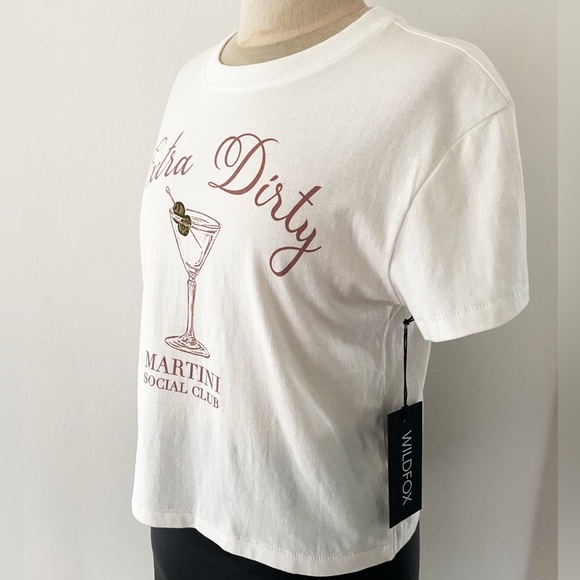 Wildfox “Extra Dirty Martini Social Club” Graphic Tee – Size Small - Picture 9 of 11